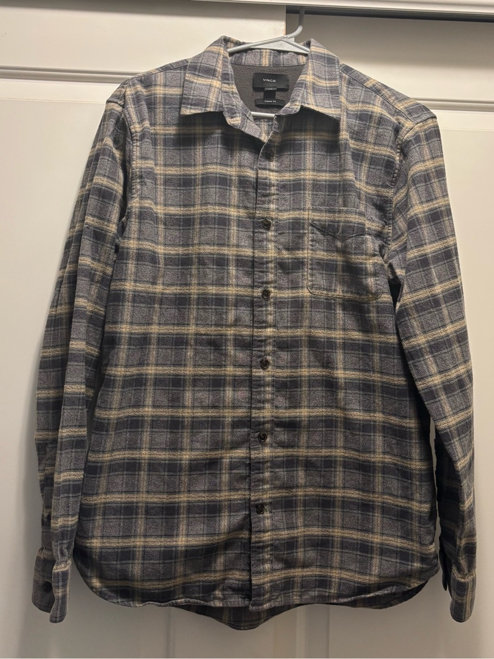 Vince cotton classic fit button down, size L